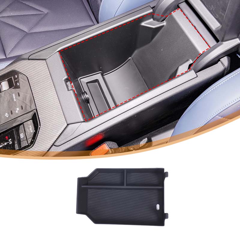 

ABS Black For BMW X3 G45 2026+ Car Car Central Control Armrest Box Hidden Storage Box Privacy Storage Box Car Accessories