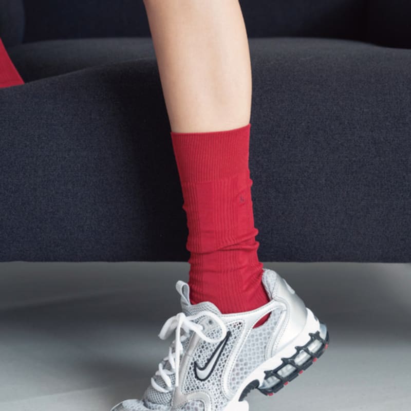 hiig [no.016] classic red basic silk socks