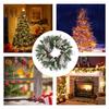 Winter Christmas Wreath Realistic Holiday Ornament Christmas Door Wreath With Artificial Berry For Outdoor Window Mantel