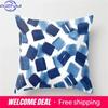 45X45Cm Blue Ink Flower Pillowcase Sofa Living Room Home Decoration Abstract Geometric Polyester Cushion Cover Bedroom Decor
