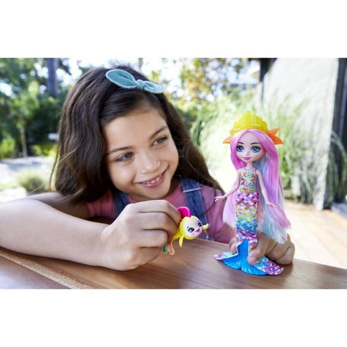 Enchantimals - rainey poisson arc en ciel et - poupée