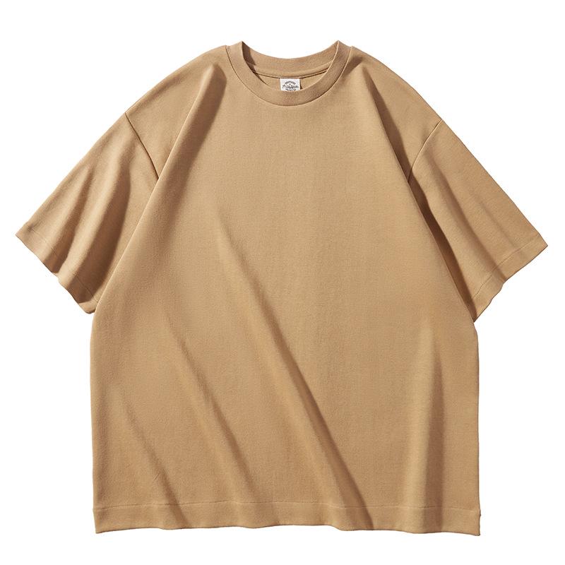 AG 300g Oversized Casual Drop Shoulder Heavyweight Custom Logo Short Sleeve Crew Neck Solid T-shirt