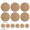 Set of 6 Round Braided Table Mat Washable Placemats Non Slip Heat Resistant for Kitchen Dining Tables Pad With 6Pc Cup Coasters