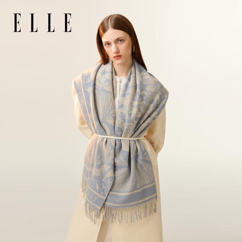 

Женский жаккардовый шарф ELLE из 100% мериносовой шерсти 180*40CM