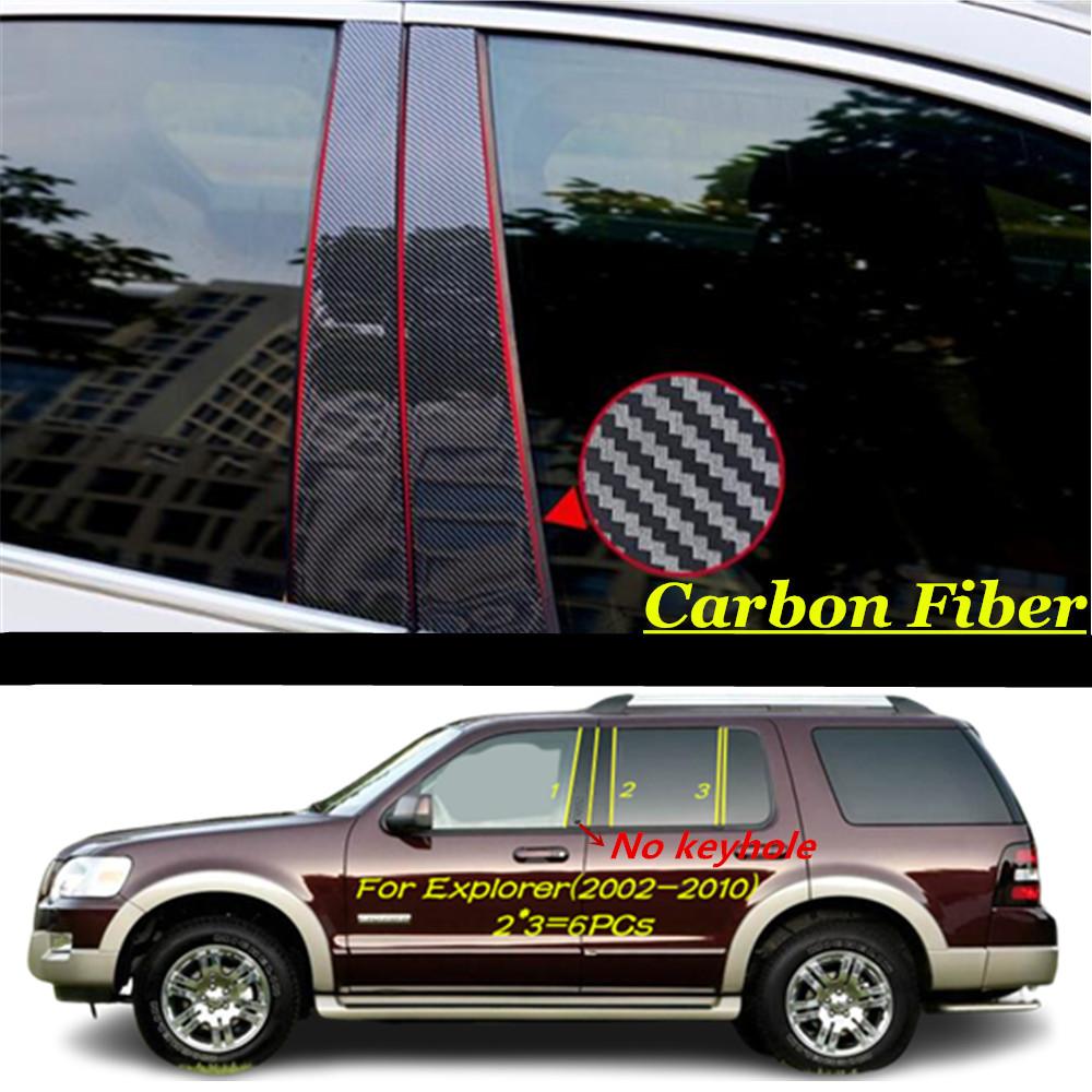 For Ford Explorer 2002- -2024 Car PC Material Pillar Post Cover Door Trim Window Molding Sticker Plate Accessories