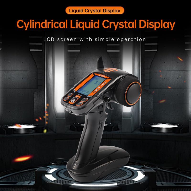 Turbo RC A82-S 2.4G 7CH RC Car Transmitter, Technical Standards Compliance Certified, Electric Car Radio Control Set with RX200 Receiver