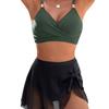Europäischer und Amerikanischer Bikini Badeanzug Damen Sexy Einfarbige Dünne Netzrock Geteilt Explosion Badeanzug