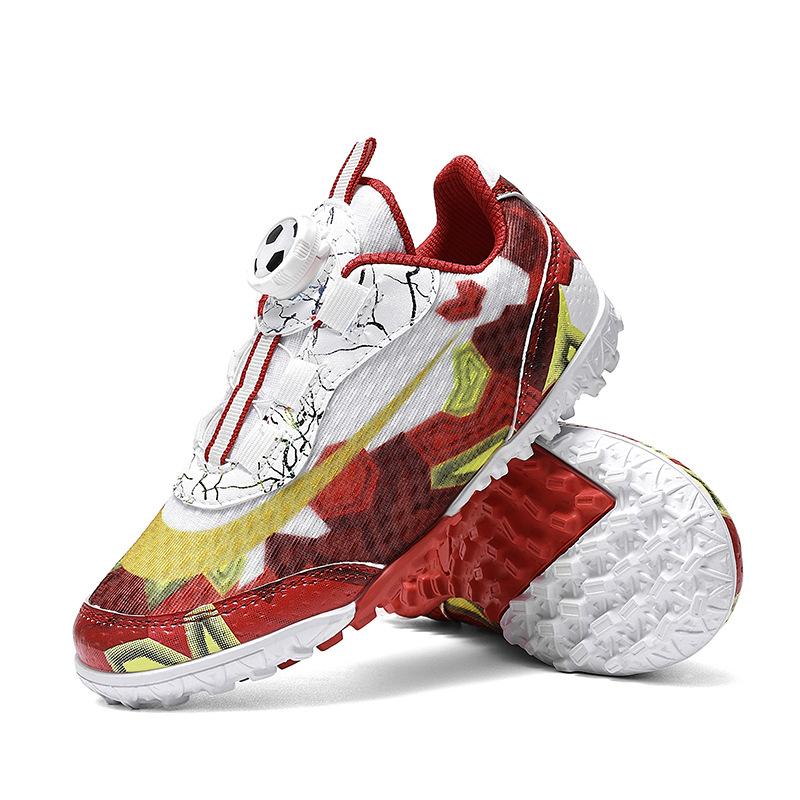 

Rotary button Velcro strap-free children s football shoes training broken nails boys and girls student game shoes 39