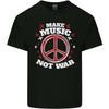Make Music Not War Peace Hippy Rock Antiwar Unisexs Light Cotton TShirt