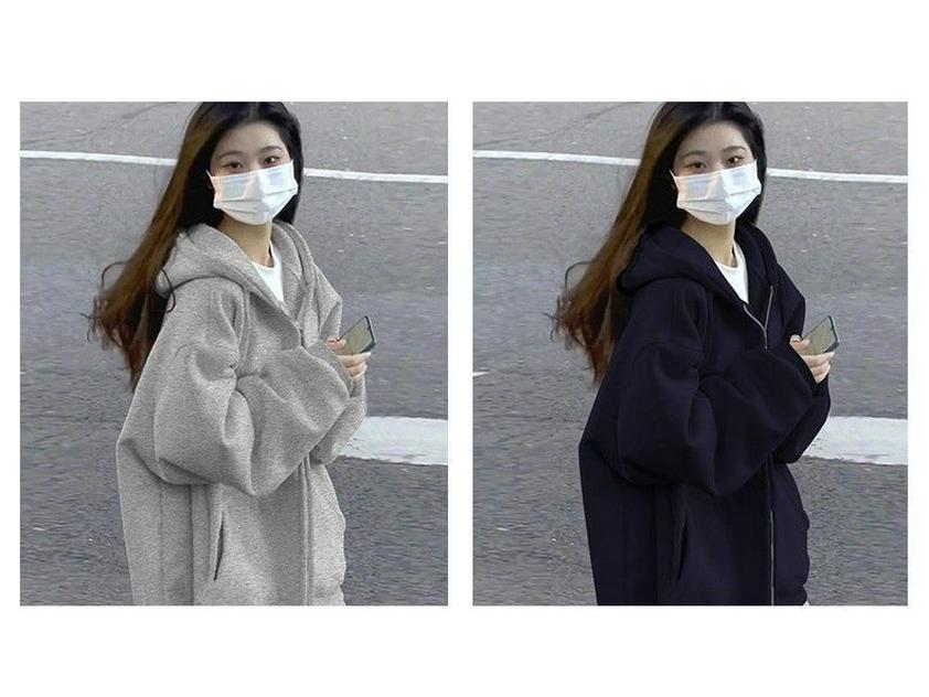 Women's Oversized Fleece-Lined Hooded Coat - Autumn/Winter 2023 Zipper Cardigan