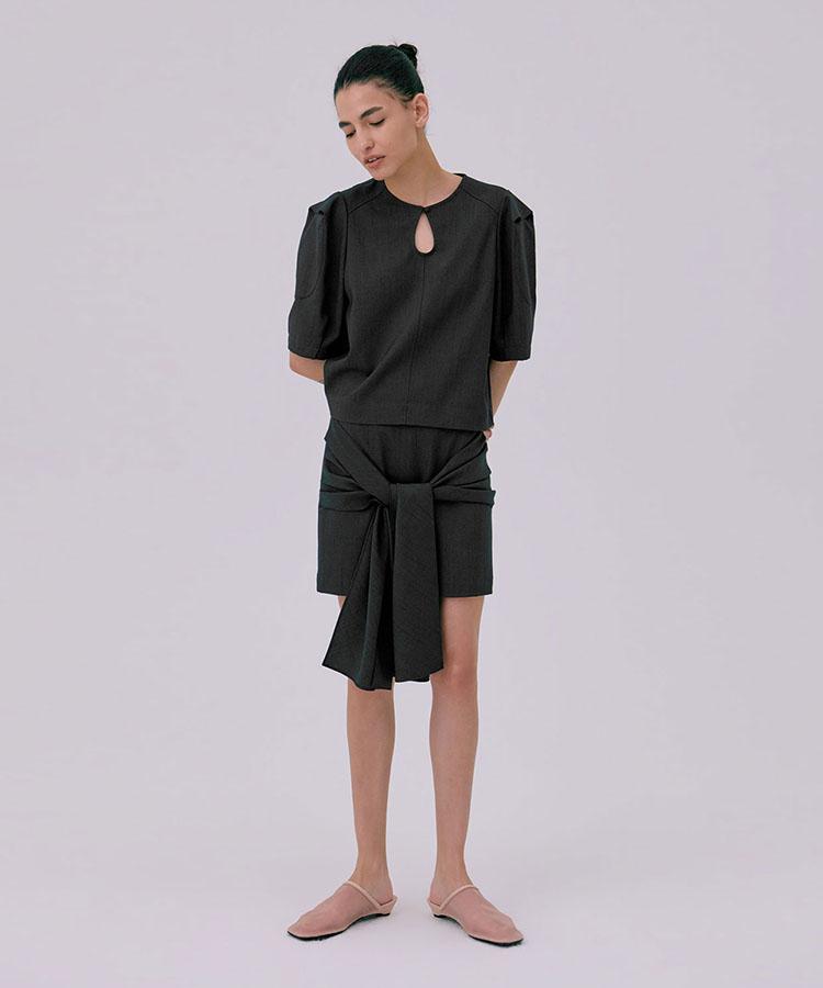 Bundercammer Tied Mini Skirt_Navy