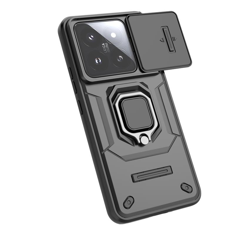 Pro pouzdro Xiaomi 14 Pro Magnetický držák do auta Prsten Pouzdra na telefon Pro Xiomi Xiaomy Mi14 Mi 14 14 Pro Posuvný chránič fotoaparátu Zadní kryt