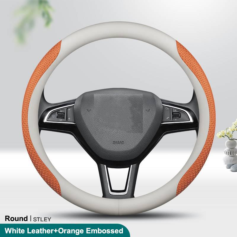 Auto Parts Car Steering Wheel Cover Anti Slip Pu Leather Steering Protector Anti Scratch Steer Wheel Cover Universal for 38cm