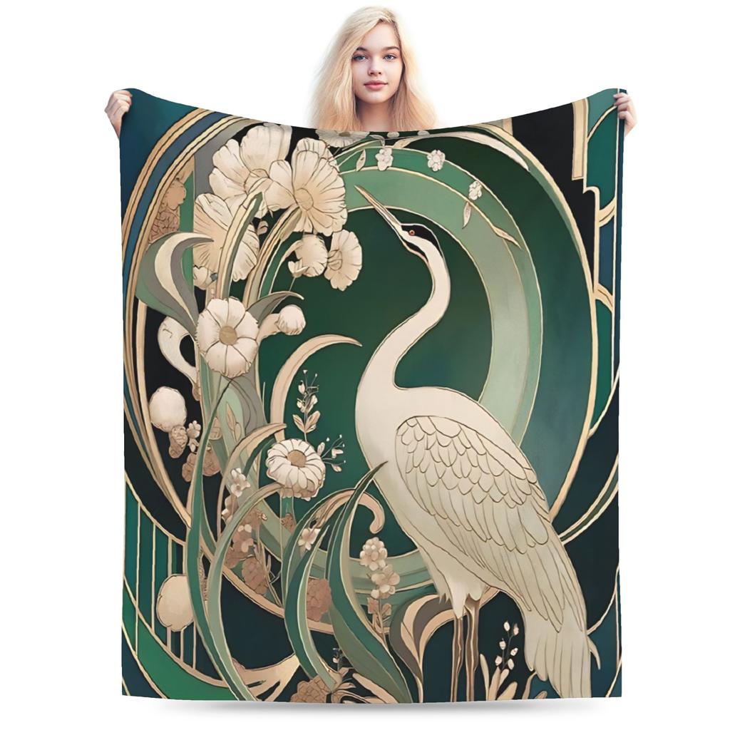 William Morris Bird Blanket Warm Soft Print Plush Throw Blanket For Girls Boys Couch Sofa Bed Flannel Bedspread Bed Cover