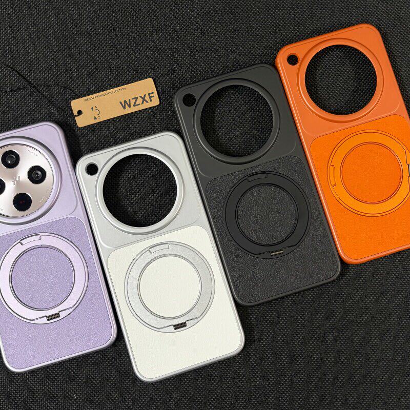 For OPPO Find X8 Ultra Find X8 Pro Case Magnetic 360° Ring For MagSafe PU Leather Electroplating PC Lightweight Hard Cover