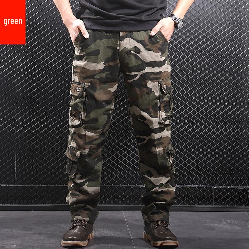 

Men s Camouflage Casual Work Pants - Wear-Resistant, Plus Size, Multi-Pocket, Straight Leg 33 (waist 2.6 feet)