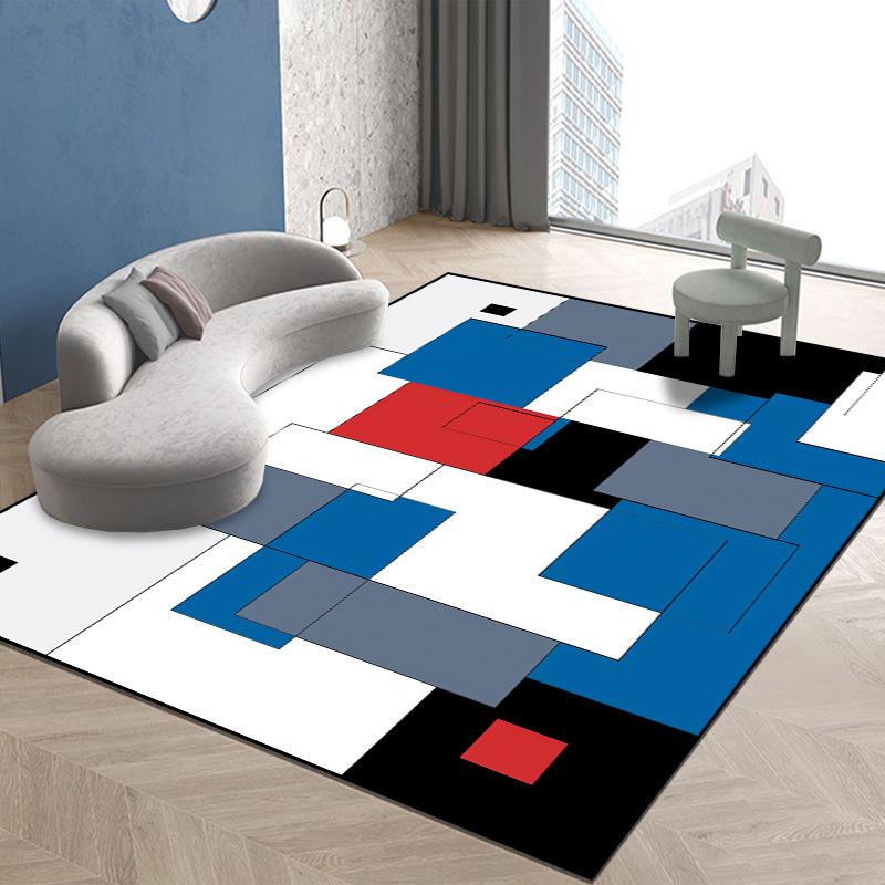 Moderne Teppiche für Wohnzimmer Geometrisches Dekor Mehrfarbiger Teppich Zuhause Sofa Bereichsteppiche Schlafzimmerdekoration Weiche Matte