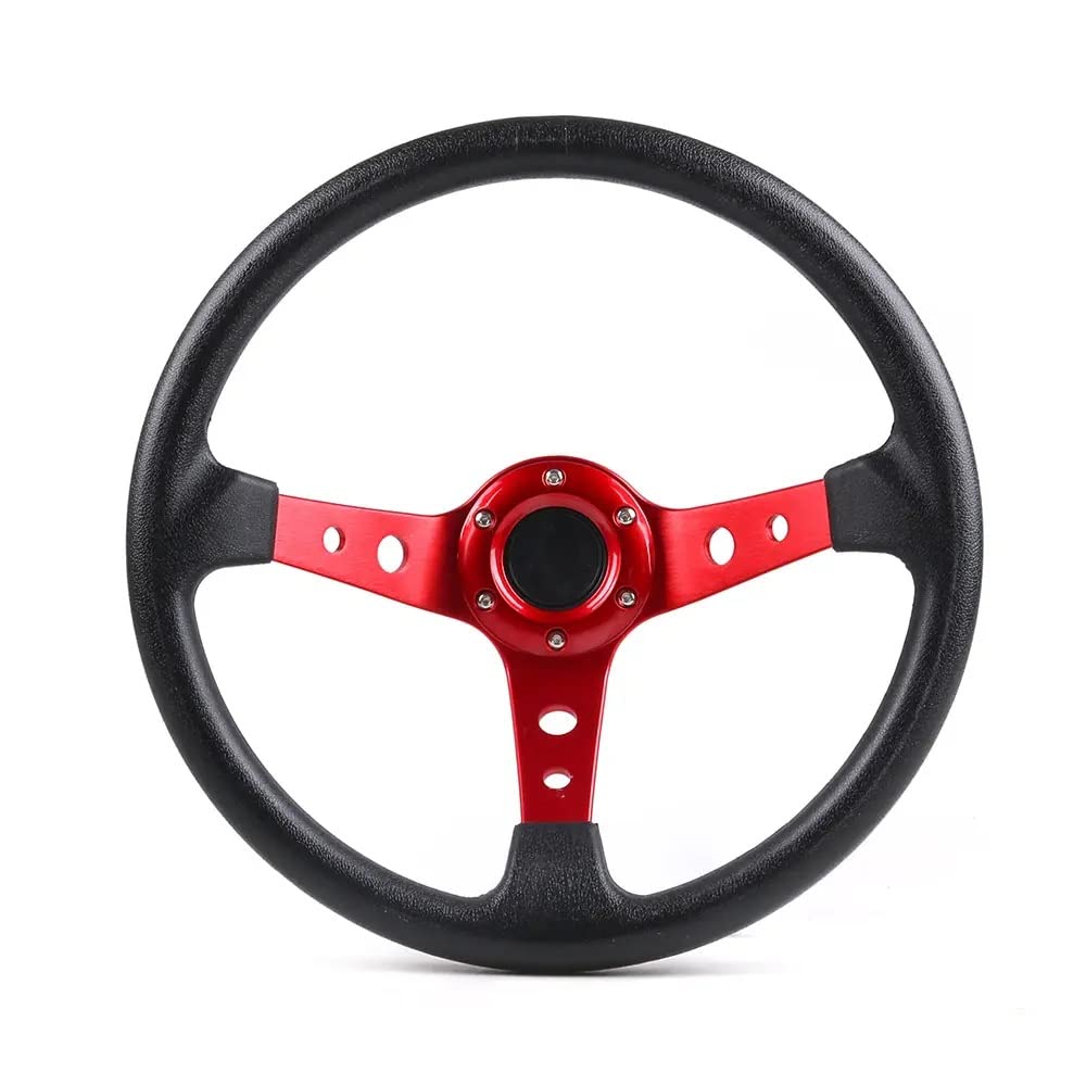 Roost Sport Steering Wheel, 35mm Diameter, 350mm, Sports Type (350mm, Red)