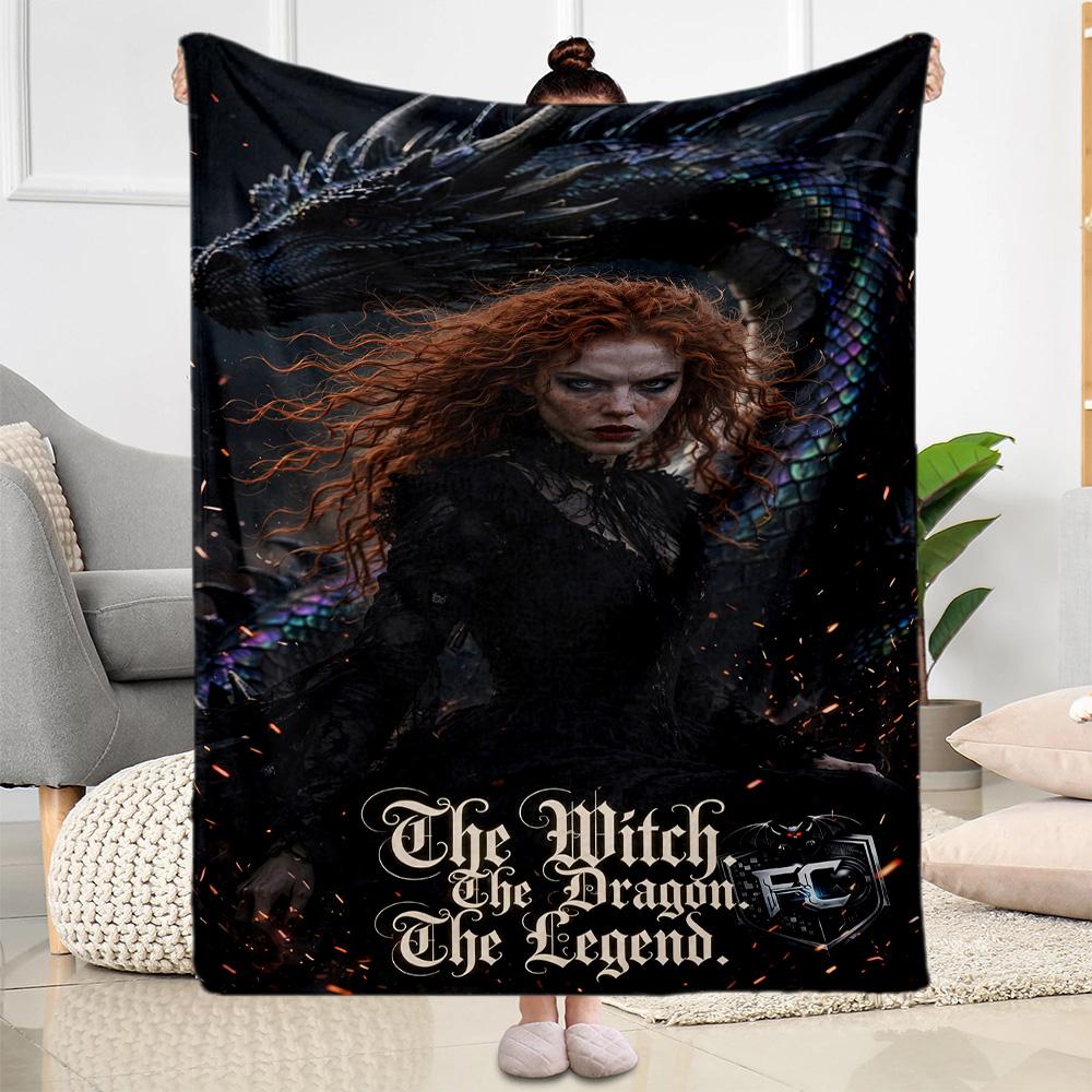 Gothic Style Blanket Comfortable Suitable for Livingroom Office Bed All-Season Use Stylish Decor Birthday Christmas Gift Blanket
