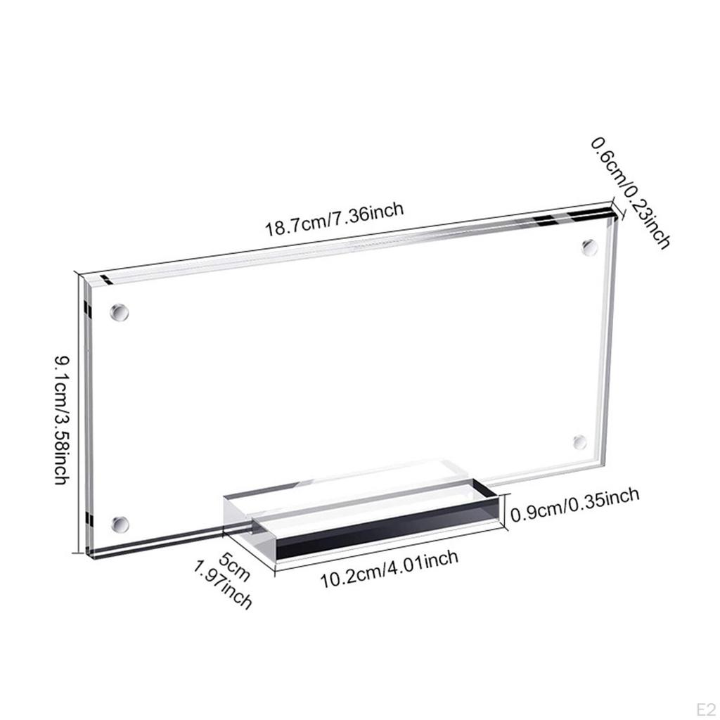 Acrylic Dollar Bill Display Frame Currency Holder Portable Versatile Practical Durability