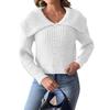 Women's short wool top, pearl beaded navy collar sweater, cross-border European and American women's clothing autumn and winter pullover sweater