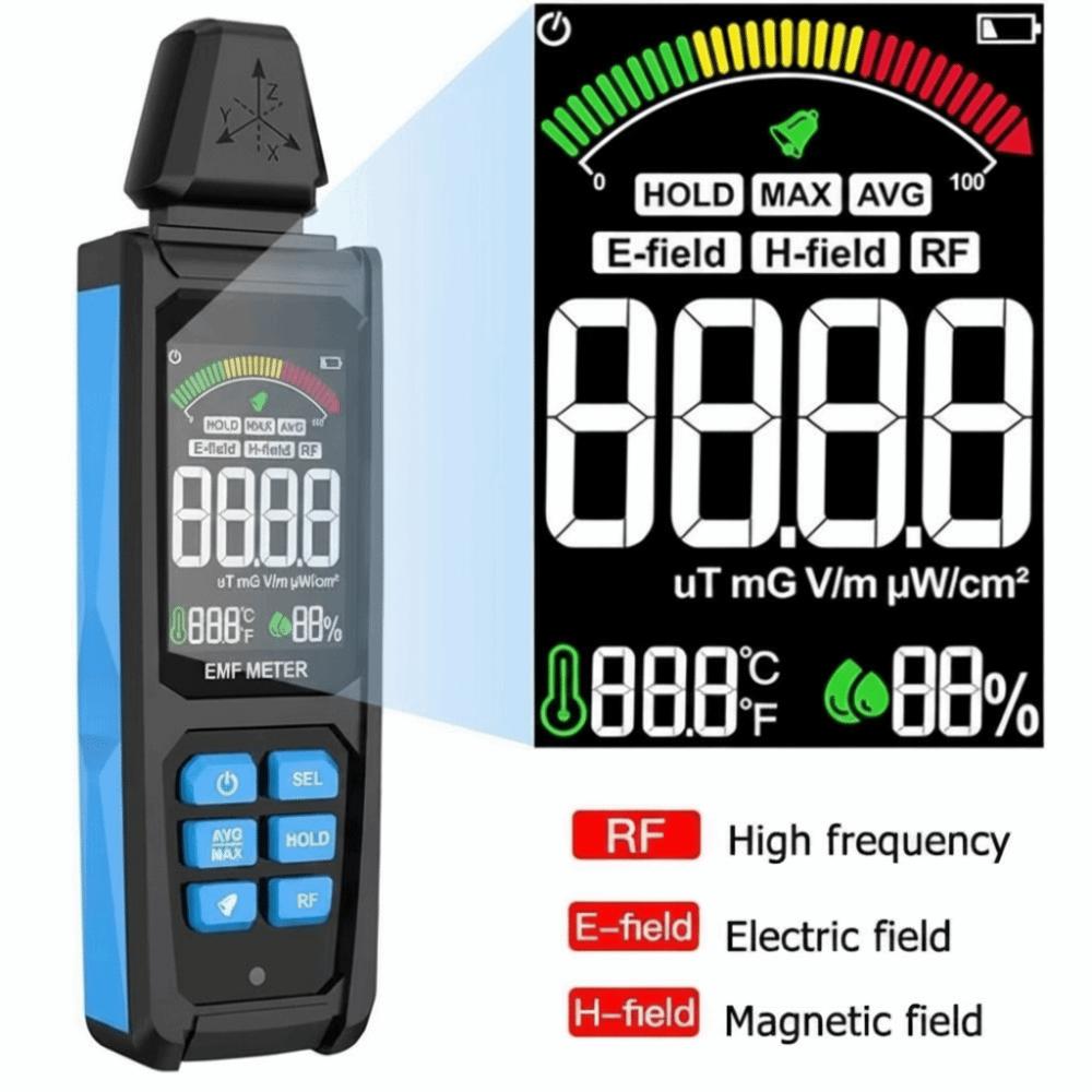 30 MHz - 8 GHz Elektromagnetischer Strahlungsdetektor EMF-Messgerät Geisterjäger-Detektor Büro