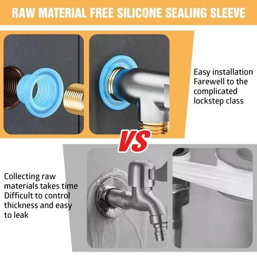 Faucet Leak-proof Sealing Gasket Valve Threaded Pipe Hose Washer Silicone Raw Belt Seal O Ring for Plumbing Plug Prevent Leakage