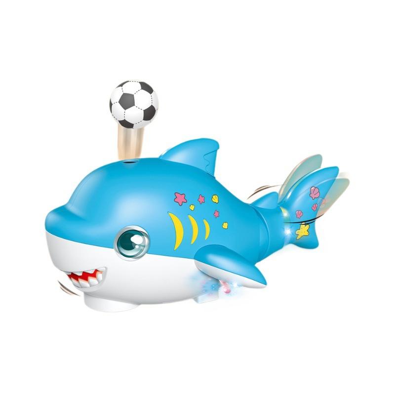 Cartoon Electric Shark Toy With Light And Sound Automatic Moving Shark Toy Interactive Toys For Kids Gift