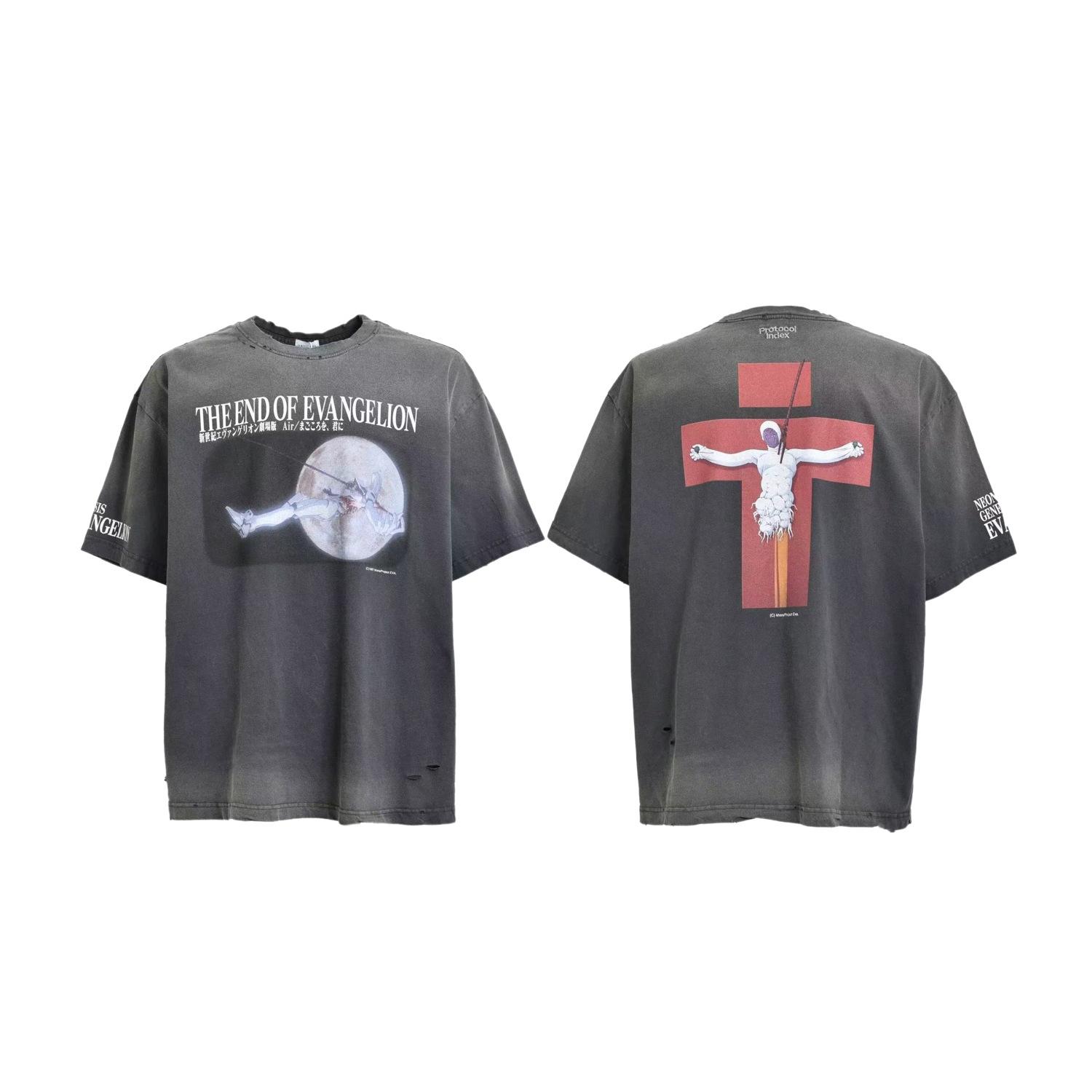 Protocol Index tal × EVANGELION New Century Evangelical Warrior Joint Printed Washed T-Shirt S