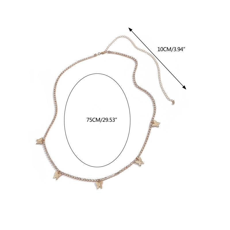 Summer Beach Punk Waist Belly Chain Belt for Women Alloy Dangle for Butterfly Decor Chain Dance Bikini Party Body Suppli