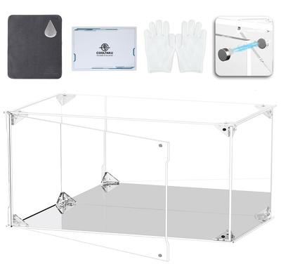 COOLTAKU Figure UV Pedestal Back Magnetic Magnet Front Collection More Assembled Acrylic Display Stain Cleaning Cloth Included 30 X Depth 20 X Height