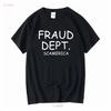 Fraud Dept Scam America T Shirt Vintage Washed Graphic Unisex Top For Everyday Wear Casual Homme Versatile Soft Breathable