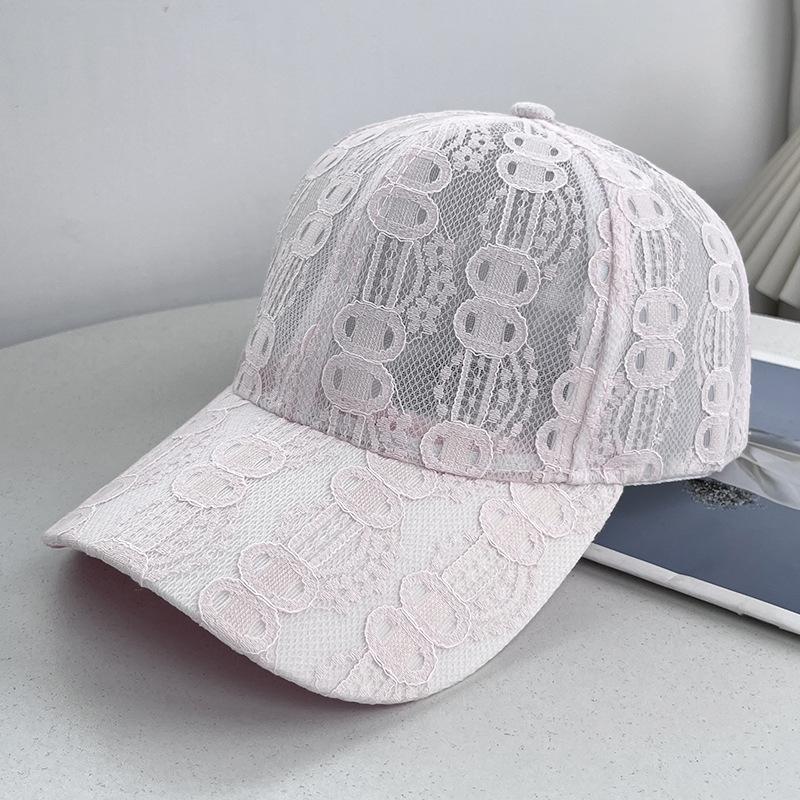 Summer New Lace Hollow Flower Temperament Baseball Cap Women's Outdoor Street Versatile Sunscreen Sunshade Cap