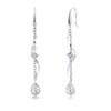 Zirconia Earrings for Women and the Silver April Earrings with Gift for Women In Their and 40s FH.bird [Waves Sea] Hypoallergenic, 925, Birthstone,