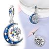 copper Moon Dangle Charm Bead Charms Sparkling Star Shape Zircon Tree of Life Bead Charms Diy Authentic Bracelets Making Fine Jewellery Gifts for Wome