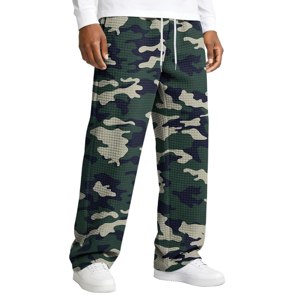 Men's Relaxed-Fit Drawstring Straight-Leg Pants