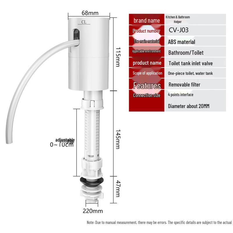CVBAB Toilet Water Tank Inlet Valve