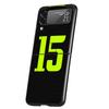 FootBall Number Phone Cover For Samsung Galaxy Z Flip 4 Case Black For Samsung Z Flip 3 Hard PC Luxury Foldable Shell Fundas Bag