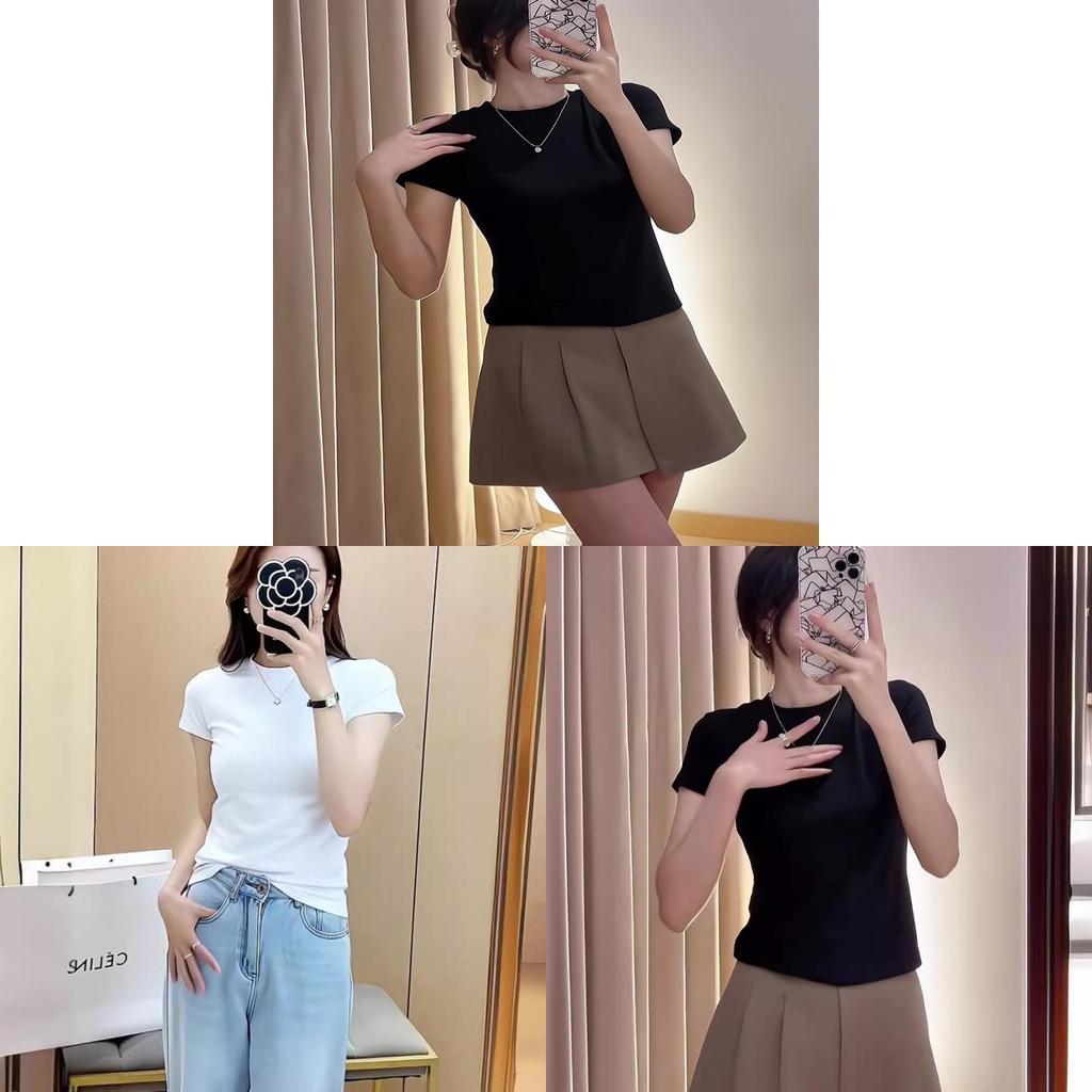 Short Sleeve T Shirt For Women With Slim Fit Cotton Blend Casual Summer Top