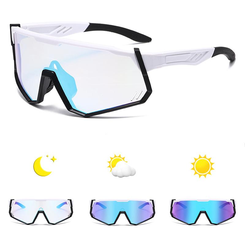 Day Night Cycling Glasses Photosensitive Color Changing Outdoor Sports Sunglasses Adult Men's Women's Windproof Goggles Cross
