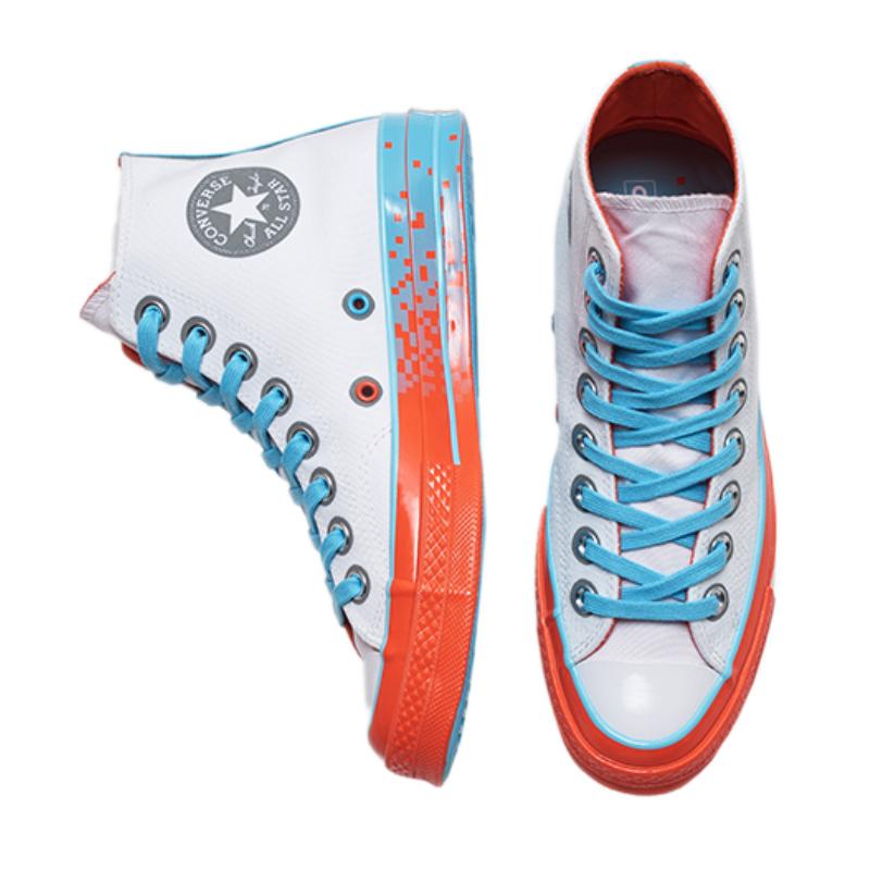 Converse 1970s Chuck Taylor All Star Trendy Comfortable and Versatile High Top Canvas Shoes Unisex White Blue Brick Red