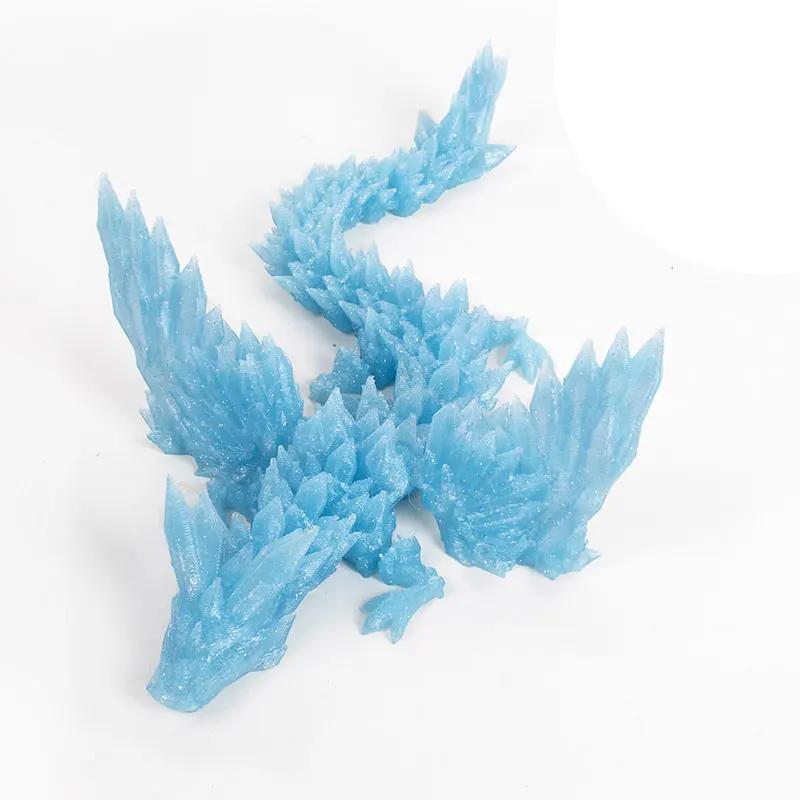 3D Printed Dragon Dinosaur Model Joints Can Move Freely Desktop Craft Ornament Gifts for Kids For Landscaping Decoration