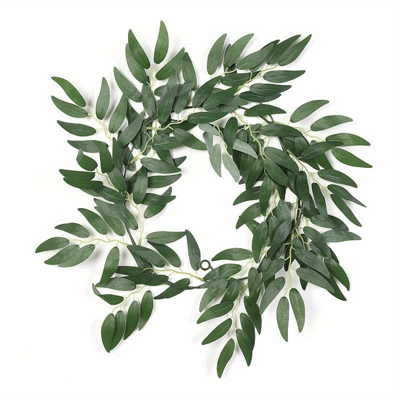 

1 шт. Имитация 76,77 дюйма Зеленый лист ивы Мягкий ротанг для свадьбы Дом Открытый двор Патио Сад Украшение 195