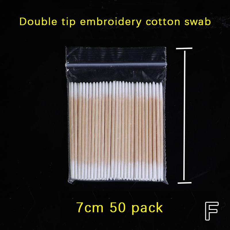 50/100 kusů jednorázových víceúčelových vatových tamponů na dřevo 7/10 cm Čištění make-upu Nástroj na odstranění tetování Permanentní potřeby na tetování