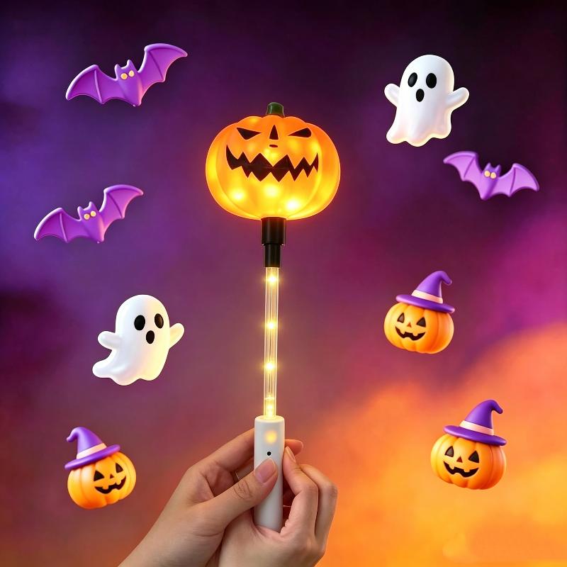 Halloween Led Glow Wands With Cartoon Designs Flashing Lights For Kids Trick Or Treat Halloween Party Favors