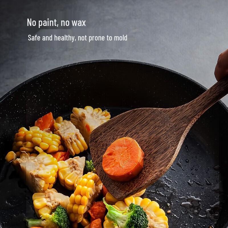 maxcook Natural Wenge Wood Stir-fry Spatula