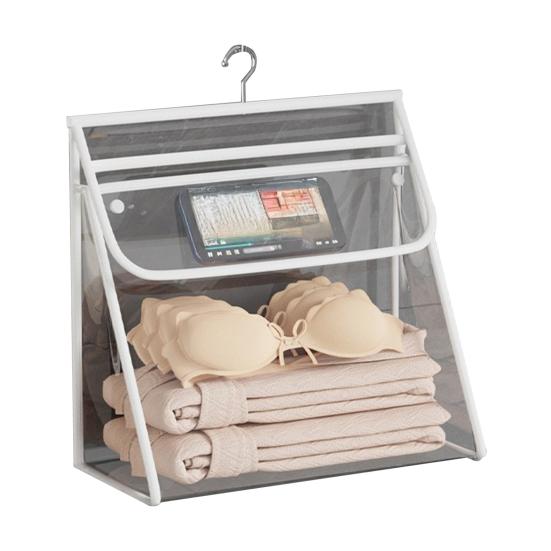 Bathroom Hanging Bag Large Capacity Dual Layer Waterproof Transparent Design Clothing Storage Bag Cosmetic Organizer
