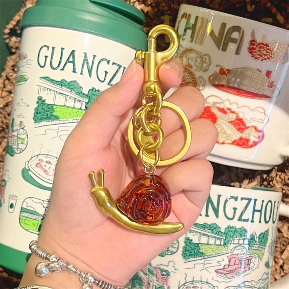 Anti-Lost Snail Shaped Simulation Pendant Decoration Small Snail Bag Pendant Home Decor