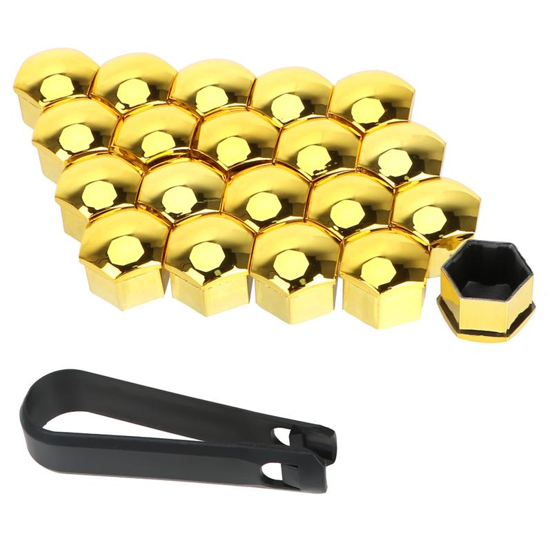 20Pcs 17mm/19mm Car Wheel Nut Bolts Caps Auto Hub Screw Cover Nuts Bolts Rims Exterior Decor Plug Socket Protection Dust Proof