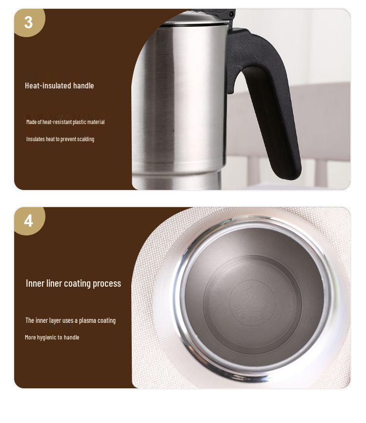 304 Stainless Steel Italian Moka Pot - High Pressure Espresso & Drip Coffee Maker